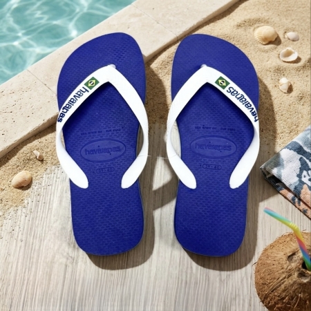 【哈瓦士havaianas】 巴西 人字拖 哈瓦士 男款 Brasil logo/寶藍夾心