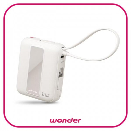 【好買點數放大】【WONDER】  22.5W自帶雙線數顯行動電源10000mAh WA-P34A/珍珠白