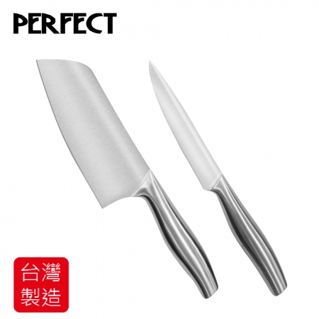 理想PERFECT 晶品不鏽鋼切片刀 ＋水果刀 贈 晶品不鏽鋼料理刀