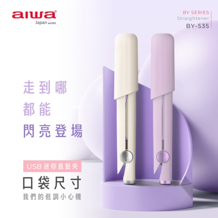 AIWA愛華 USB直髮夾（附隔熱收納蓋） BY-535