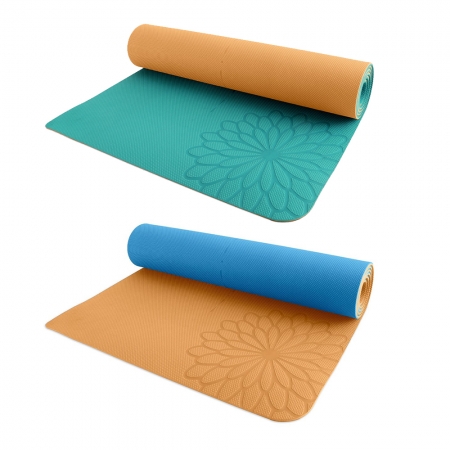 EASYOGA 環保TPE雙色瑜伽墊（183x61cm）附帆布收納袋 YME105
