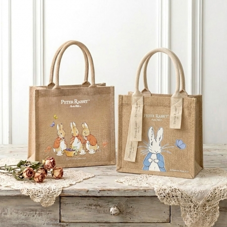 【PETER RABBIT 比得兔】比得兔麻布手提袋（2款可選）