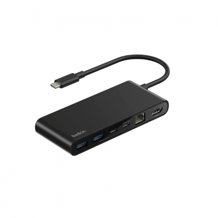 Belkin Connect USB-C 8合1 100W集線器 HUB 附乙太網路孔 INC024