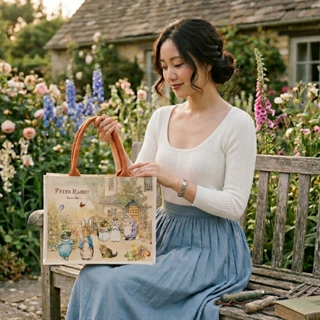7月暑期玩樂攻略~ 【PETER RABBIT 比得兔】比得兔樂園優雅大帆布手提袋