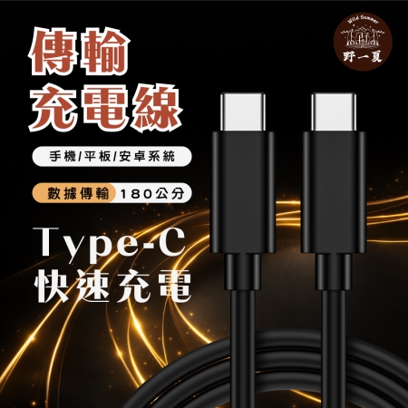 【Wild Summer】30W C to C 1.8M 快充傳輸充電線 充電線 傳輸線 快充線