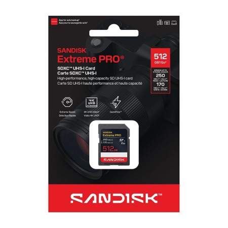 SanDisk Extreme PRO 512G SDXC 高速 相機記憶卡（SD-SDXXJ-512G）