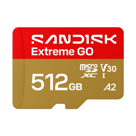 SanDisk Extreme GO 512G microSD U3 UHS-I V30 A2 記憶卡（SD-SQXGN-512G）