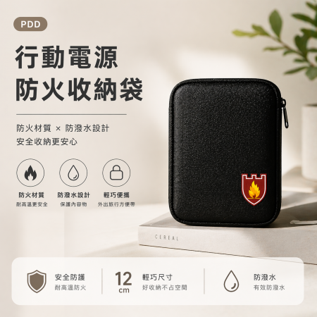 行動電源防火收納袋 防火防爆收納袋 充電器收納包 數位收納袋 旅行收納包行動電源收納袋 行動電源阻燃袋