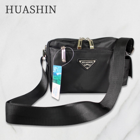 HUASHIN 男用休閒拉鍊側背包（中） A17