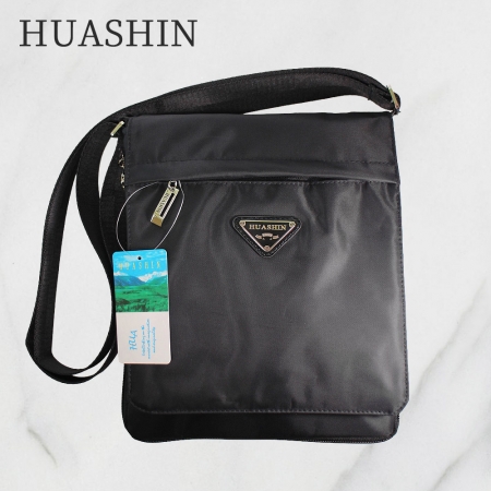 HUASHIN 男用休閒上掀式前袋拉鍊直立包（中）  A18