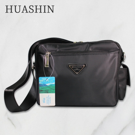 HUASHIN 男用休閒拉鍊側背包（大） A107