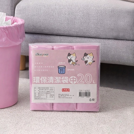 台灣製環保清潔袋-中-20L-3入X6組