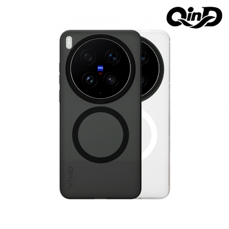 QinD vivo X300 Ultra 5G 隱砂磁吸保護殼 手機殼 支援MagSafe