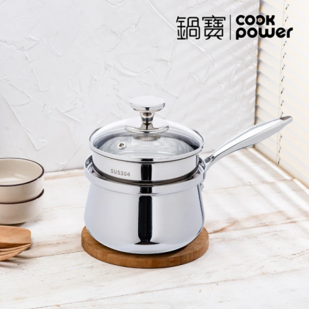 【CookPower 鍋寶】不鏽鋼蒸煮萬用鍋18cm附蓋（IH/電磁爐適用）