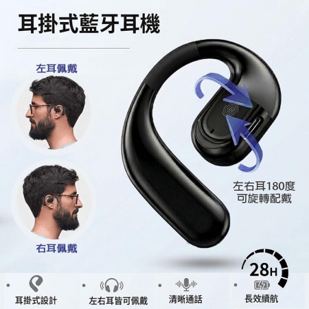 Fit Q66 開放式單耳藍牙耳機 （左右耳通用/掛耳式/長待機）