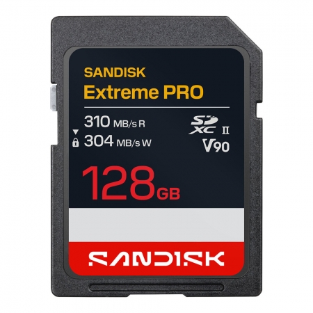 SanDisk Extreme PRO 128G SDXC UHS-II V90 相機 記憶卡 8K影片（SD-SDXDE-128G）