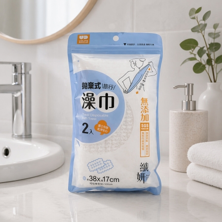 拋棄式旅行澡巾-2入x12組