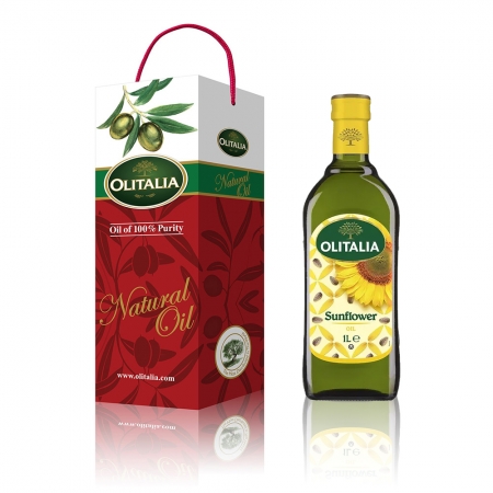 Olitalia 奧利塔 葵花油禮盒組1000ml禮盒二入組