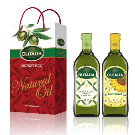 Olitalia 奧利塔 精純橄欖油1000ml＋葵花油1000ml禮盒組