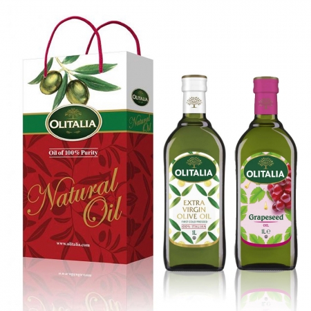 Olitalia 奧利塔 特級初榨橄欖油1000ml＋葡萄籽油1000ml禮盒組