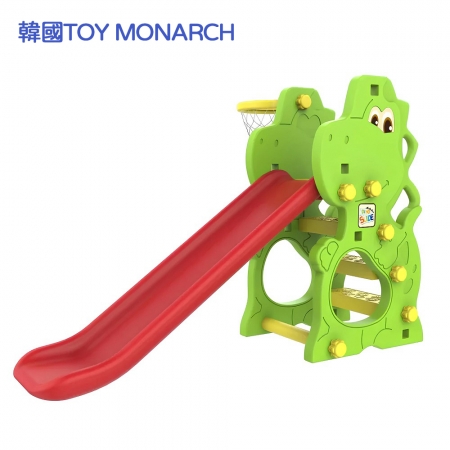 【買一送贈品七】韓國TOY MONARCH 恐龍溜滑梯（可調整滑道和籃框高度） CHD-170
