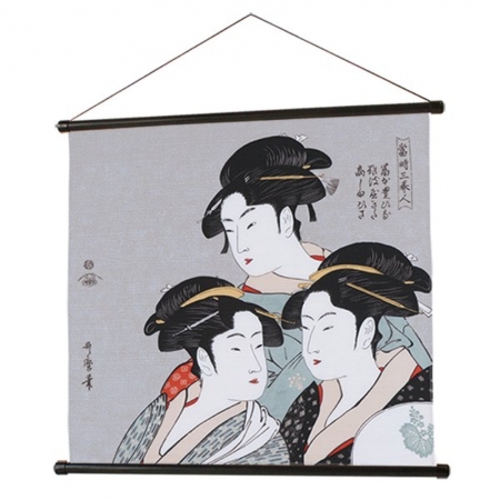 京都風呂敷包巾-隅田川 中巾-寬政三美人（限時85折/售價已是折扣價）