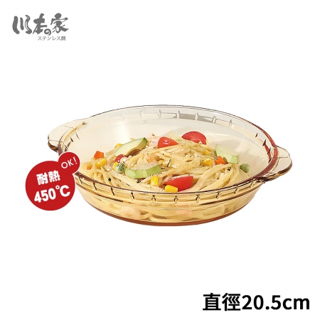 川本家 8吋高硼硅耐熱玻璃圓盤 JA-GS8A