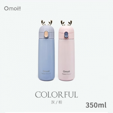 日本Omoi!! 304不鏽鋼內膽麋鹿保溫杯350ml