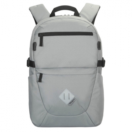 【Targus】EcoSmart Spring 15–16吋 環保系列後背包 附防雨罩 －灰色（TG-TBB66104GLR）