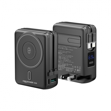 Can Power 多合一固態電池行動電源（10000 mAh）支援iPhone,Apple Watch 無線充電