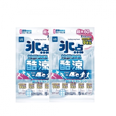 冰點 酷涼濕巾-加長版 （5入/包） x2包