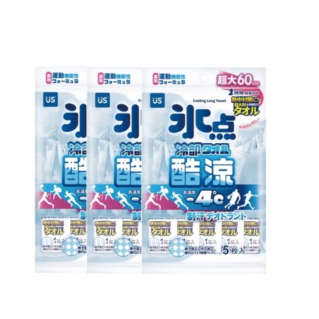 冰點 酷涼濕巾-加長版 （5入/包） x3包