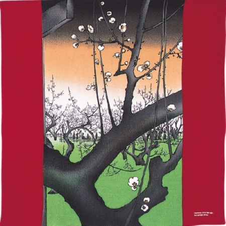 京都風呂敷包巾-隅田川 二巾-龜戶梅屋舖（縮緬）（限時85折/售價已是折扣價）
