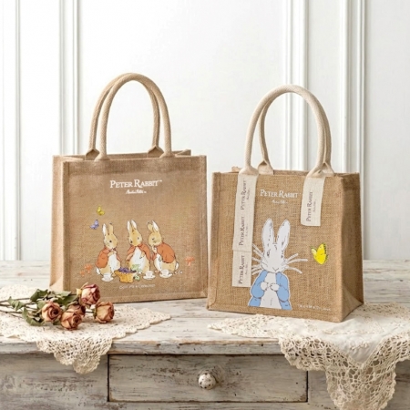【PETER RABBIT 比得兔】比得兔麻布手提袋（2款可選）