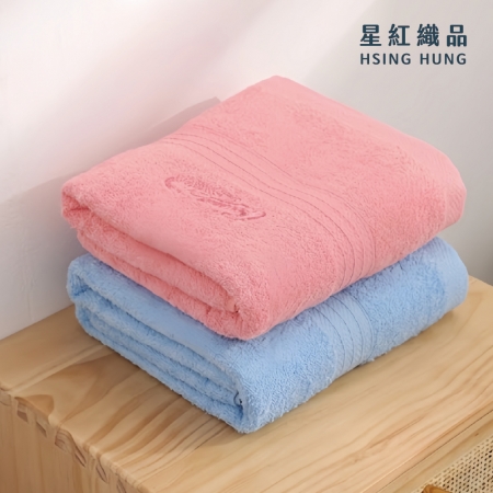 【星紅織品】台灣製簡約風鱷魚正版授權奶油色系浴巾
