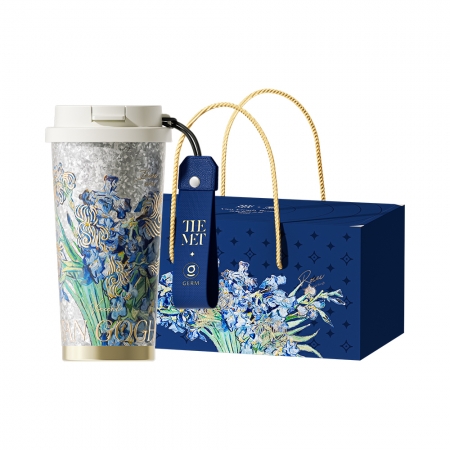 GERM格米 THE MET致敬梵古系列純鈦閃耀杯 鳶尾花 500ML（GERM-M1152）