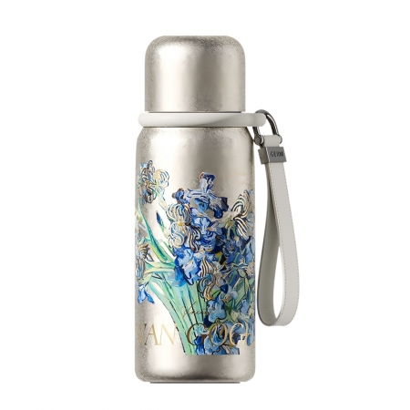GERM格米 THE MET致敬梵古系列 迷你悅動鈦杯 鳶尾花 580ML（GERM-M1362）