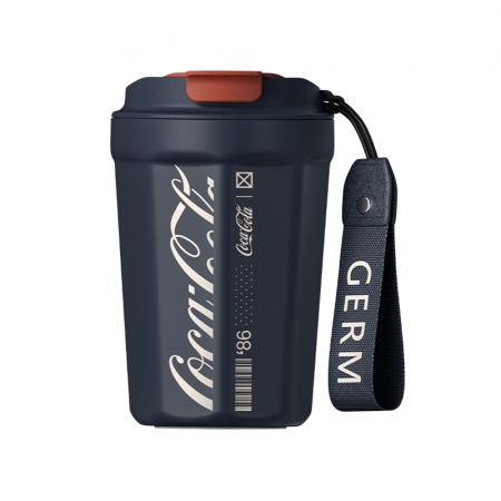 GERM格米 可口可樂聯名款菱形咖啡杯-390ML 雲山青（GERM-CK24N）