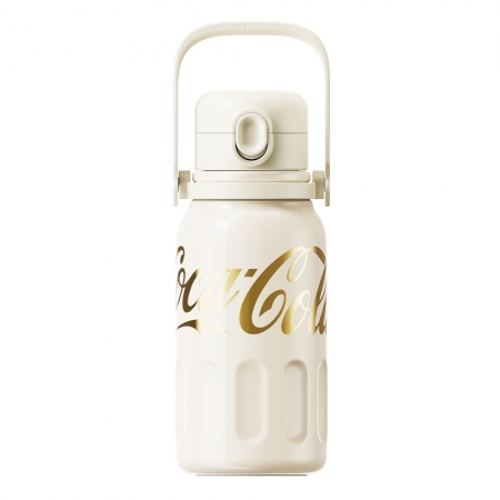 GERM格米 可口可樂聯名款彈跳律動保溫杯-850ML 浮光白（GERM-C108W）