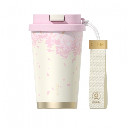 GERM格米 花語系列咖啡杯 櫻花 奶白390ML（GERM-MB961）