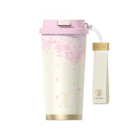 GERM格米 花語系列咖啡杯 櫻花 奶白500ML（GERM-MD771）