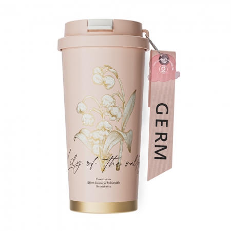 GERM格米 鈴蘭系列閃耀保溫杯 霧粉 500ML（GERM-MB471）