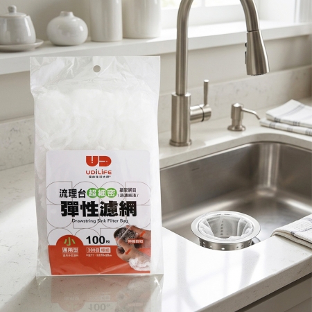 百研/流理台超細密彈性濾網-小-100枚入x6包