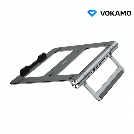VOKAMO iStand Hub 合金多功能筆電支架擴展集線器 拓展塢 散熱 增高 鋁合金