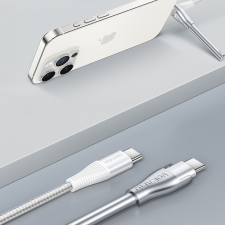 VOKAMO USB Type-C to Type-C 皓金支架充電傳輸線（60W）（1.2M） PD 快充線