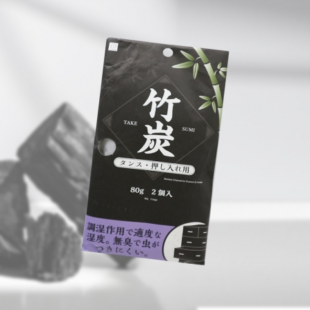 日本進口竹炭衣櫥防潮消臭包-80g-2入x4組