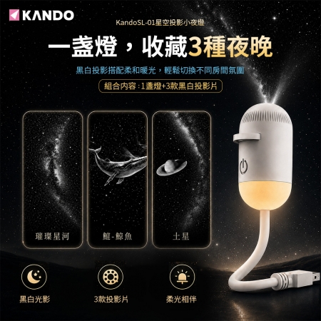 【USB投影小夜燈＋3入黑白投影片】 銀河投影燈 浪漫小夜燈 送禮推薦 氛圍燈 投影小夜燈 車載星空燈 床頭燈 交換禮物 畢業禮物