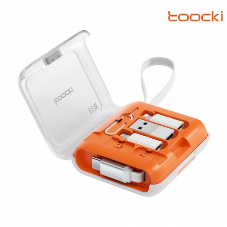 toocki 伸縮傳輸充電線（100W）＋多功能轉接收納盒 轉接頭
