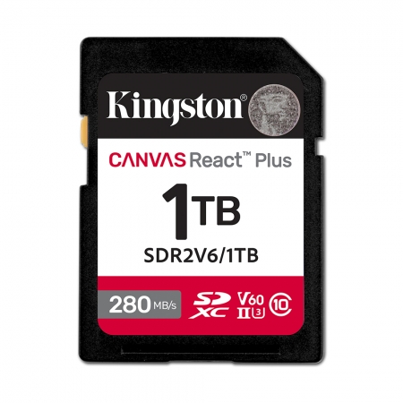 金士頓 1TB Canvas React Plus SDXC UHS-II V60 相機記憶卡 專業攝影（KT-SDR2V6-1TB）
