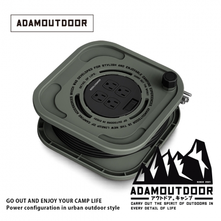 ADAMOUTDOOR | 15M3PIN一切四座迴旋輪座動力線 （ADPW-YS3P4115）捲線、輪座、延長線